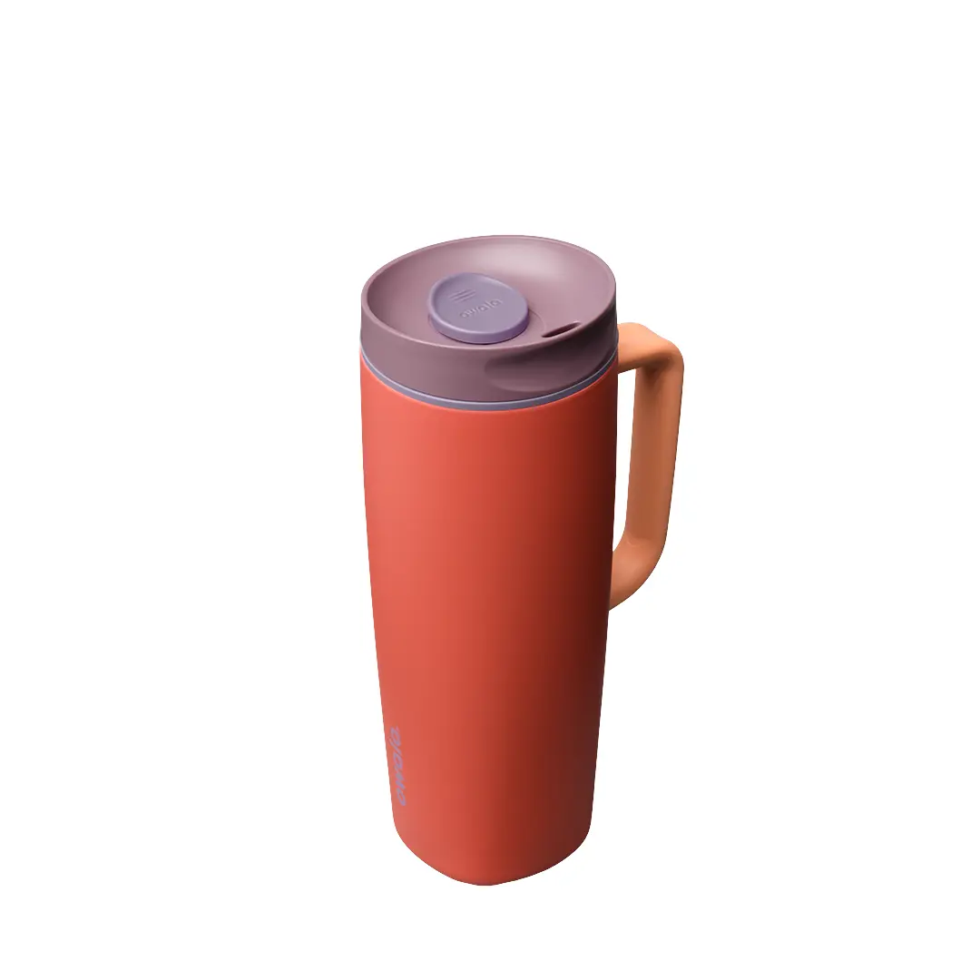 SmoothSip Slider with Handle - Terracotta Sunset - 24oz - Image 4