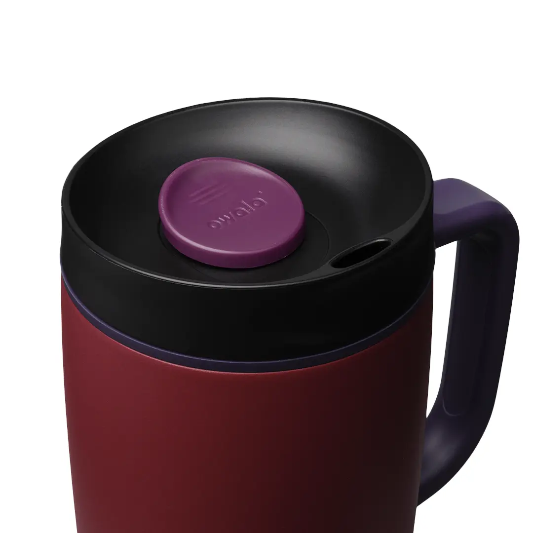 SmoothSip Slider with Handle - Burgundy Bay - 12oz - Image 3